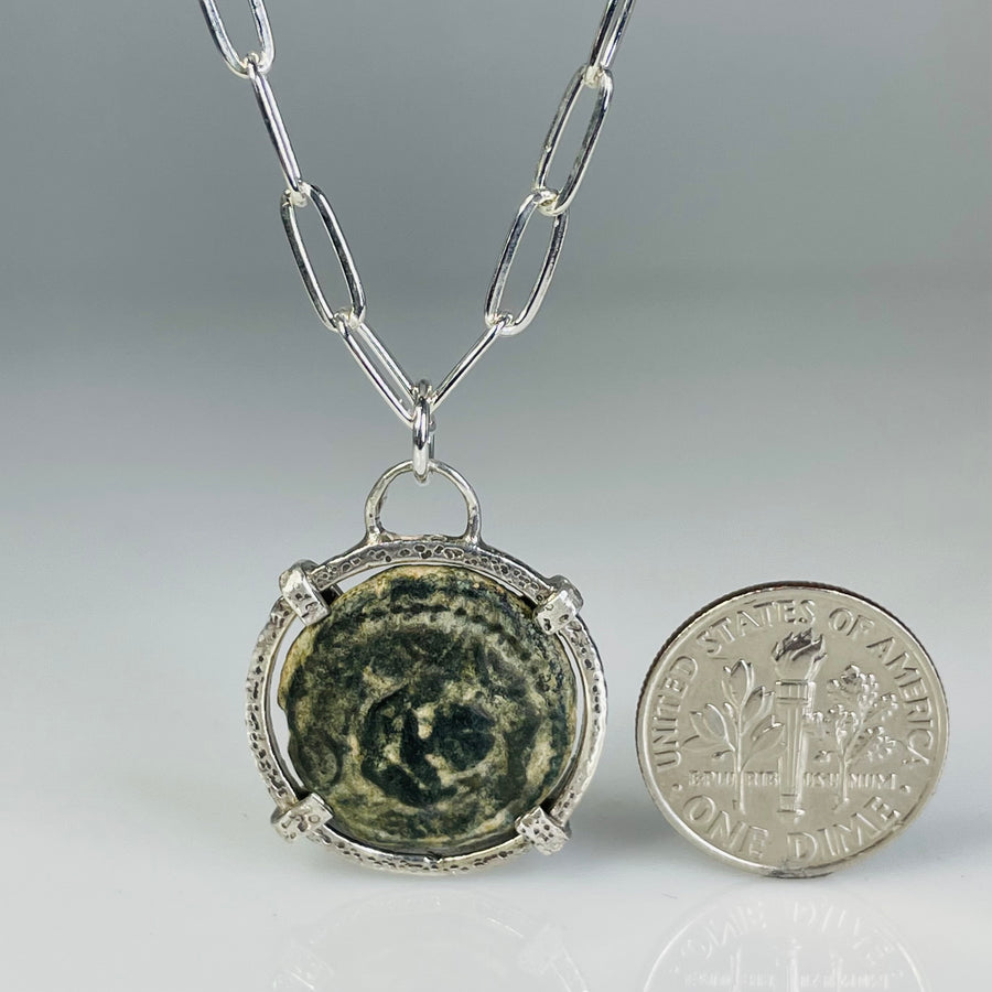 Ancient Coin Pendant (Seleucid Kingdom 223-187 B.C.)