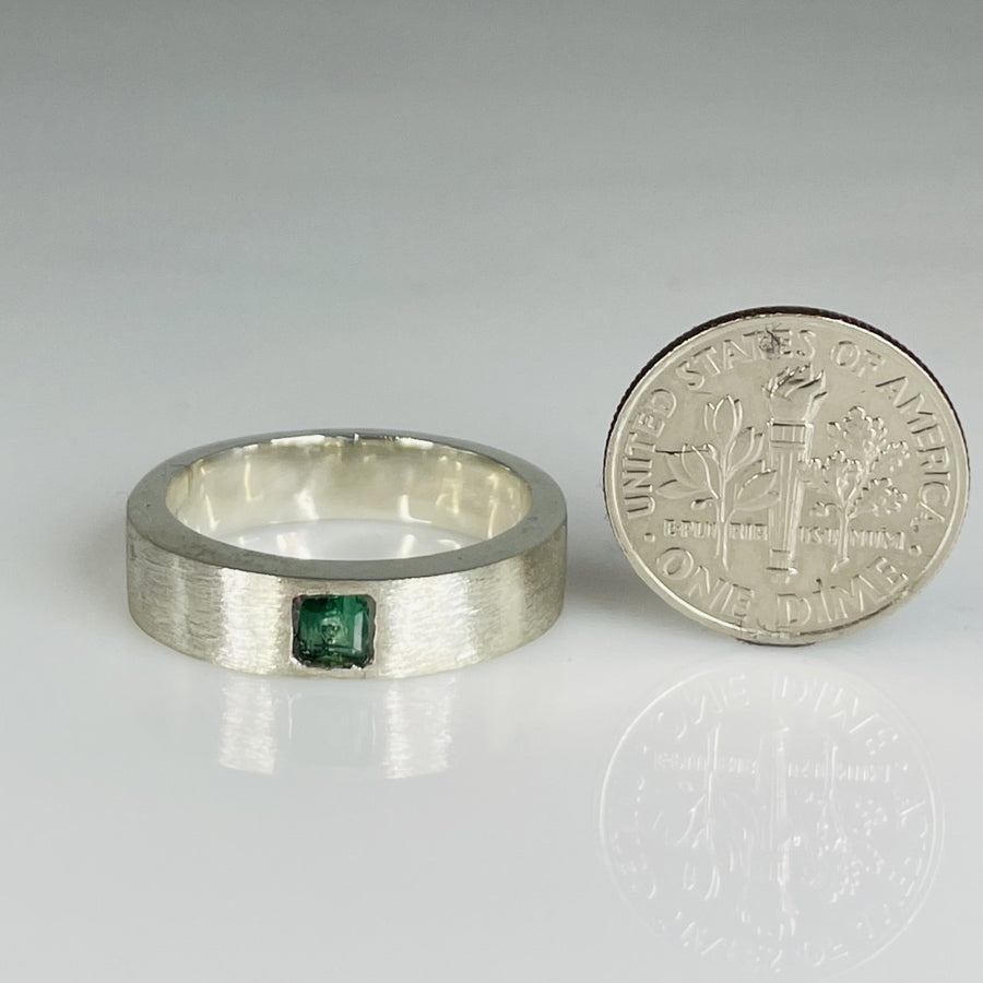 Sterling Silver Emerald Ring 0.25ct