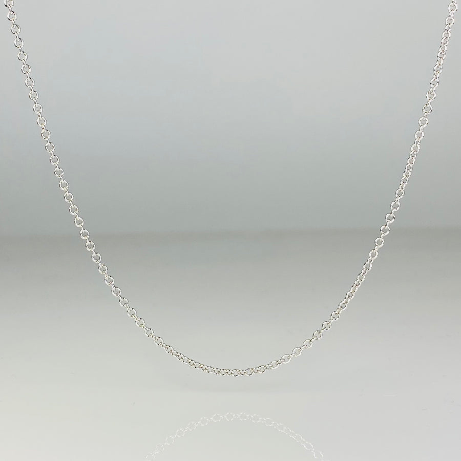 14K White Gold Link Chain 1.5mm