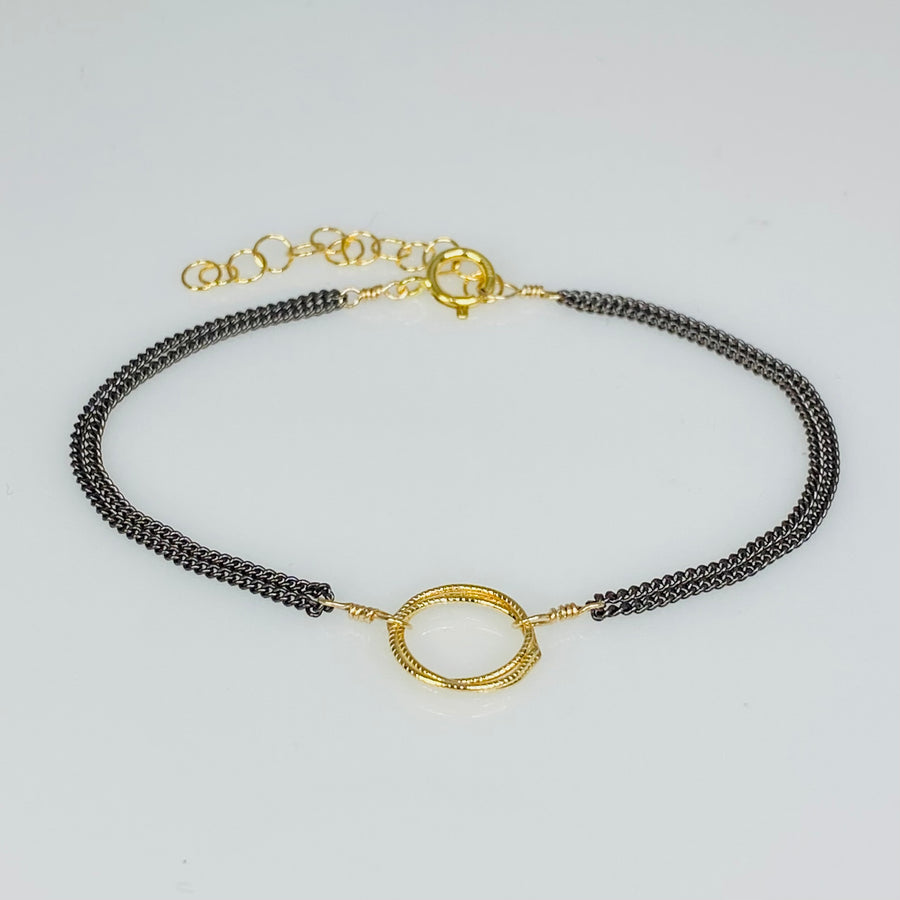 Dual Tone Trinity Bracelet 10mm
