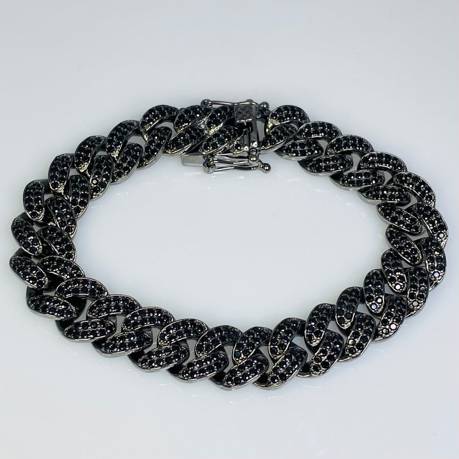 Black Diamond Cuban Chain Bracelet 8.50ct