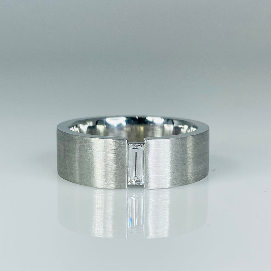14K White Gold Baguette Diamond Ring 0.25ct