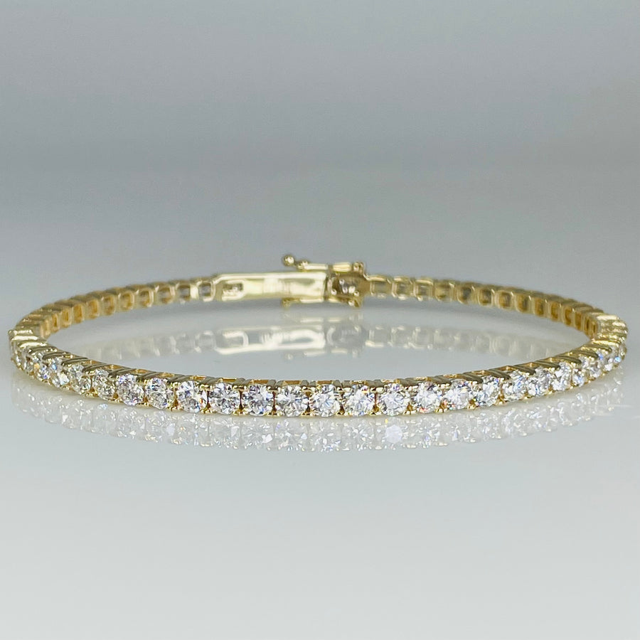 14K Yellow Gold G/VS Color Diamond Bangle 3.20ct