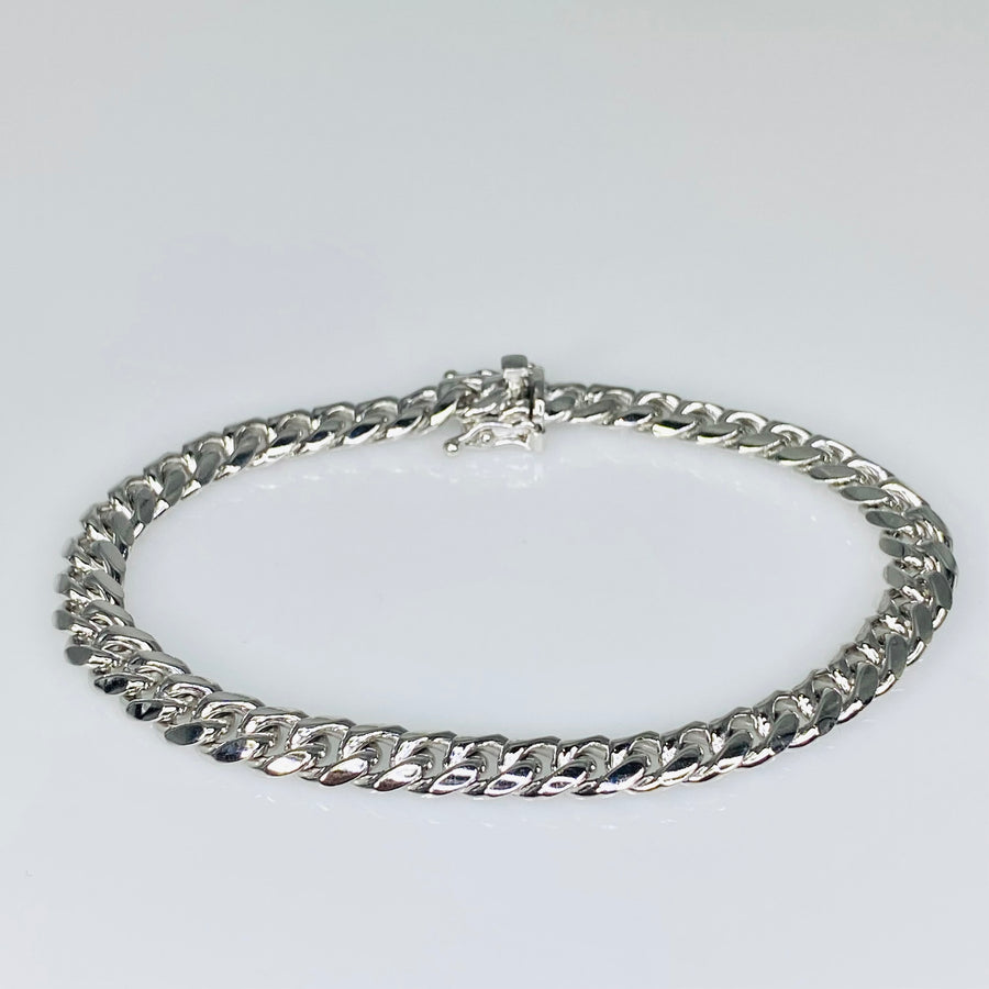 Sterling Silver Cuban Chain Bracelet 7mm