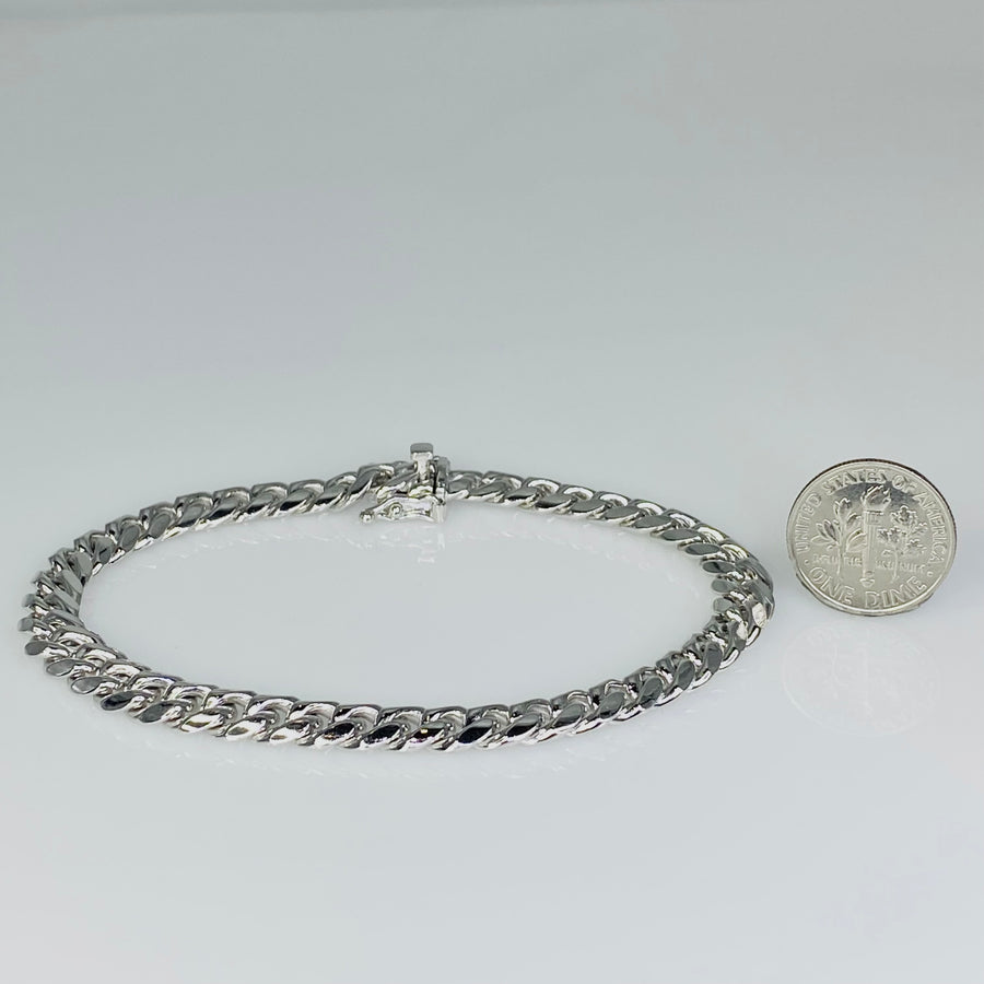 Sterling Silver Cuban Chain Bracelet 7mm