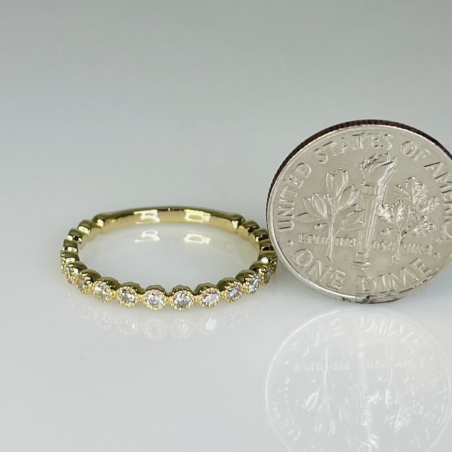 14K Yellow Gold Diamond Band 0.27ct