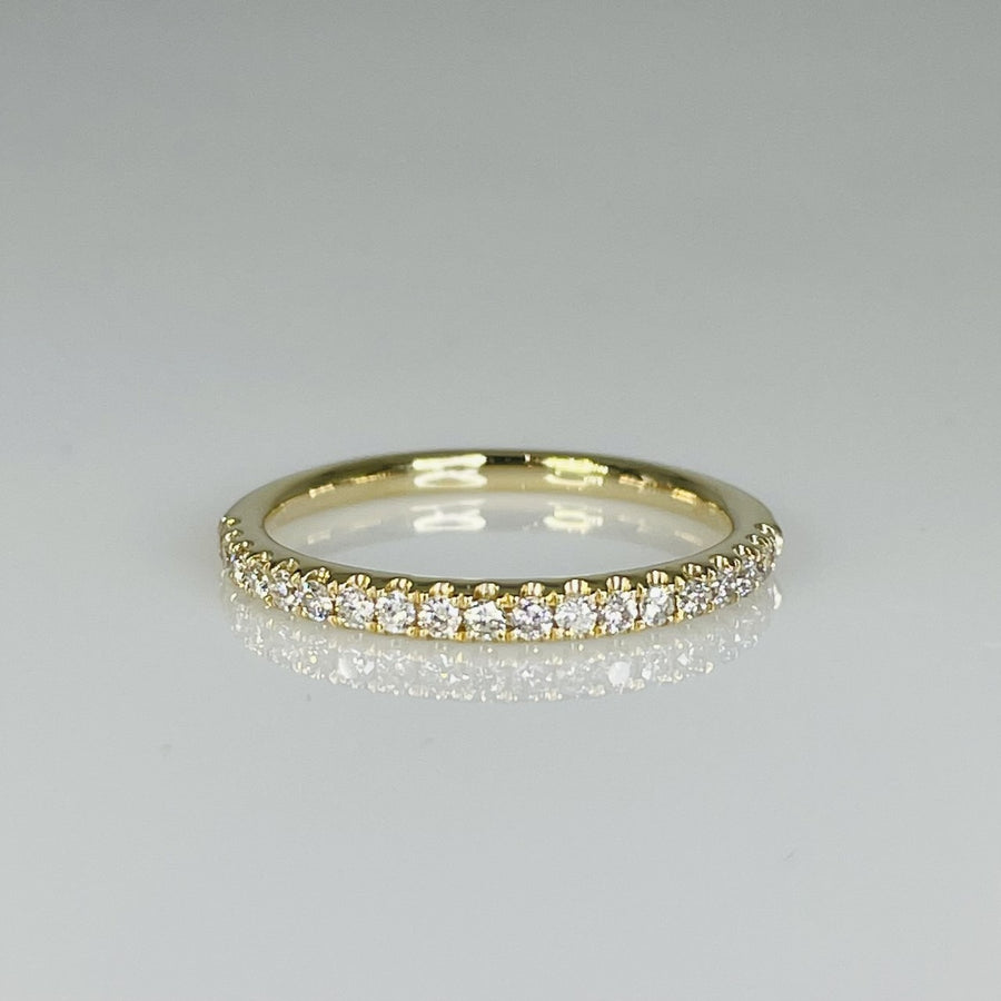 14K Yellow Gold Half Eternity Diamond Band 0.25ct