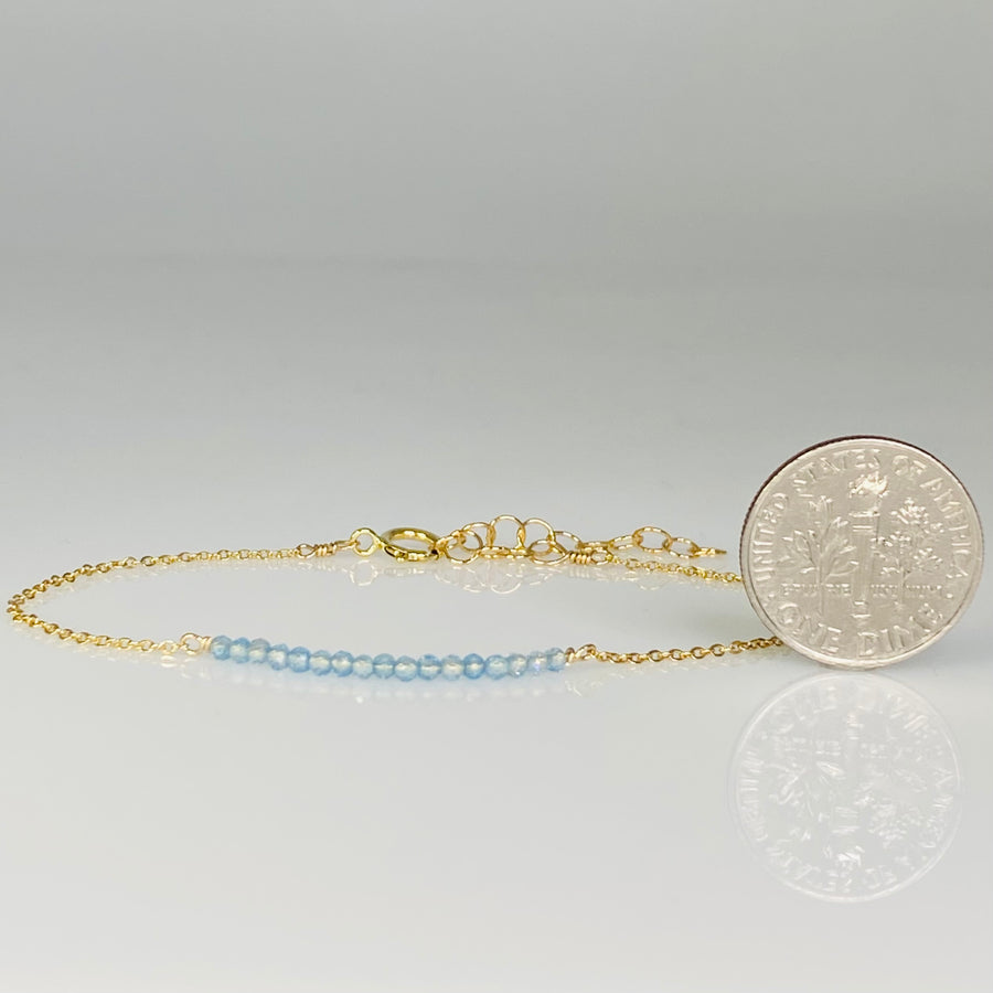 Blue Topaz Bar Bracelet