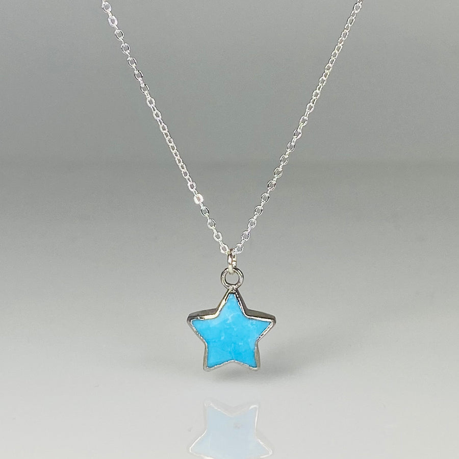 Sterling Silver Turquoise Star Necklace – KyleChanDesign
