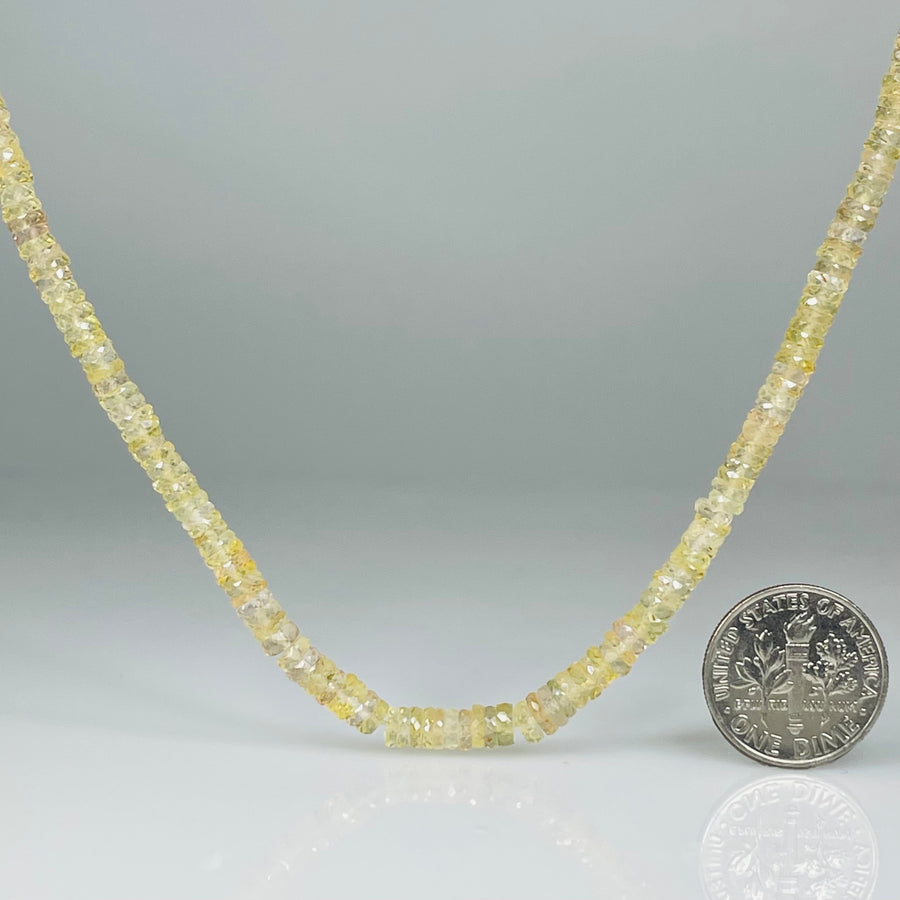 14K Yellow Gold Yellow Sapphire Beaded Necklace