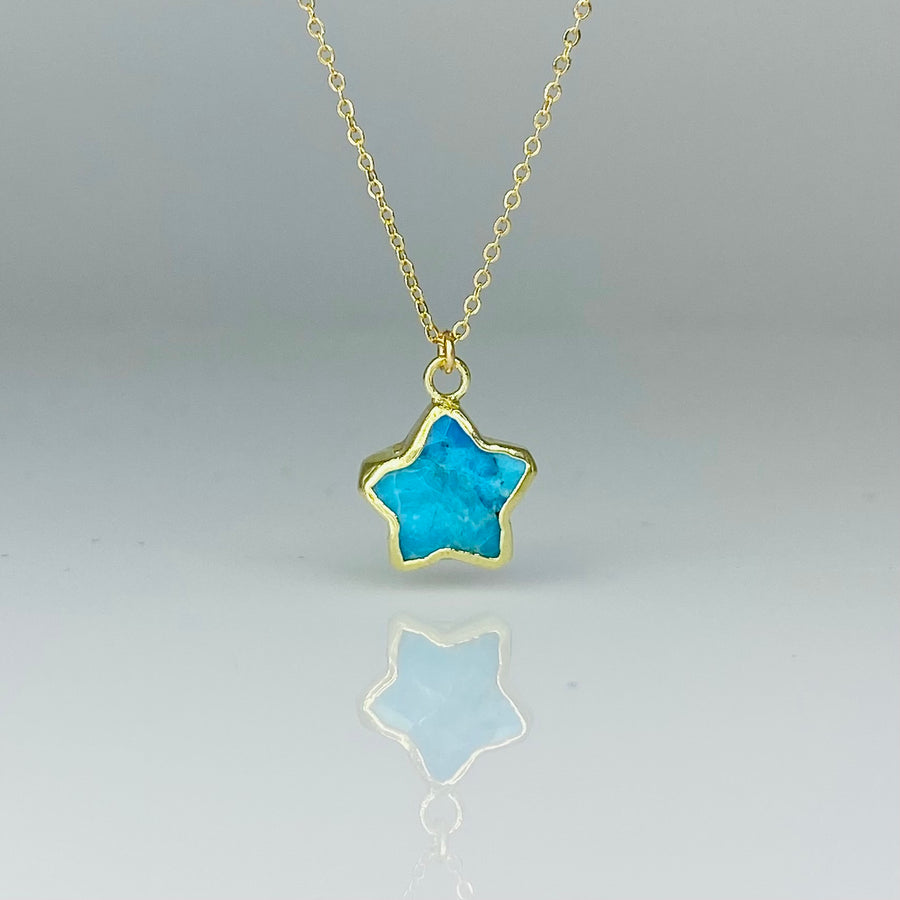 Gold Filled Turquoise Star Necklace
