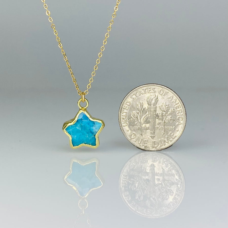 Gold Filled Turquoise Star Necklace