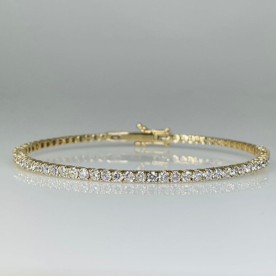 14K Yellow Gold H/I & VS/SI Diamond Bangle 2.18ct