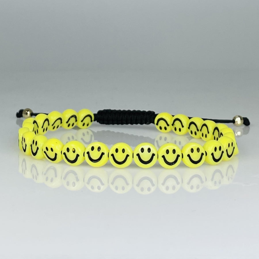 14K Yellow Gold Yellow Happy Face Bracelet