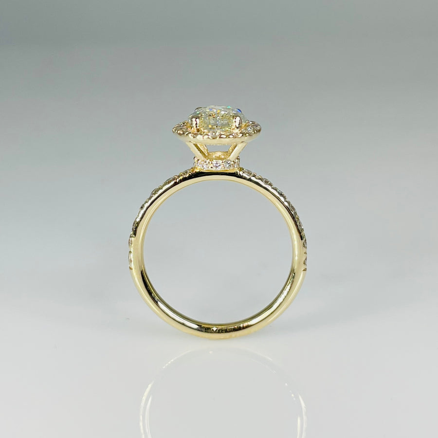 14K Yellow Gold Fancy Yellow Diamond Ring 1.50ct