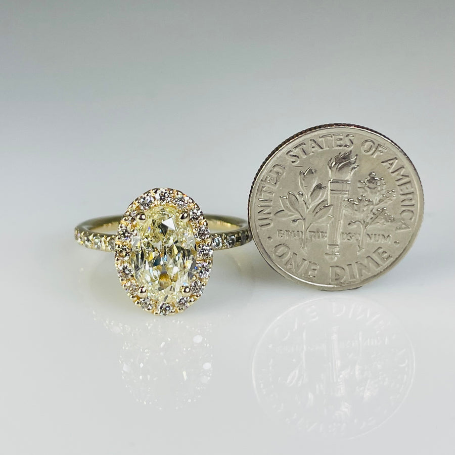 14K Yellow Gold Fancy Yellow Diamond Ring 1.50ct