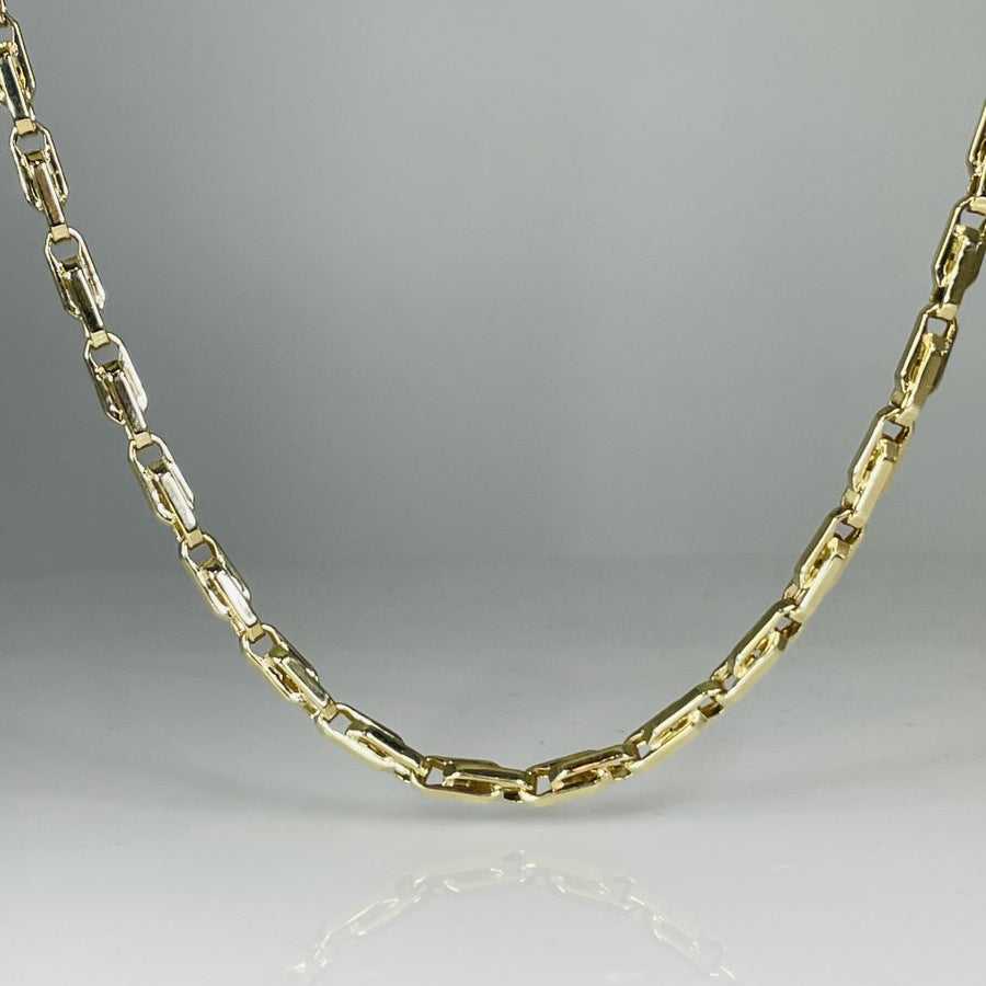 14K Yellow Gold Square Link Chain 4.2mm