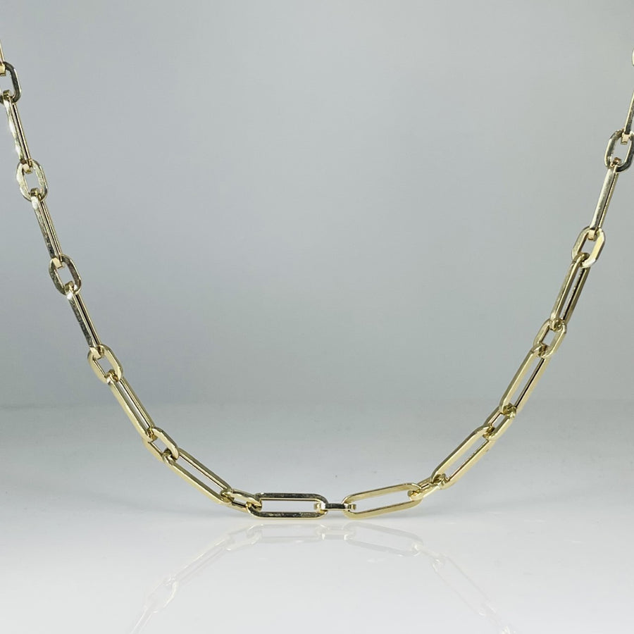 14K Yellow Gold Paper Clip Chain 5x10mm
