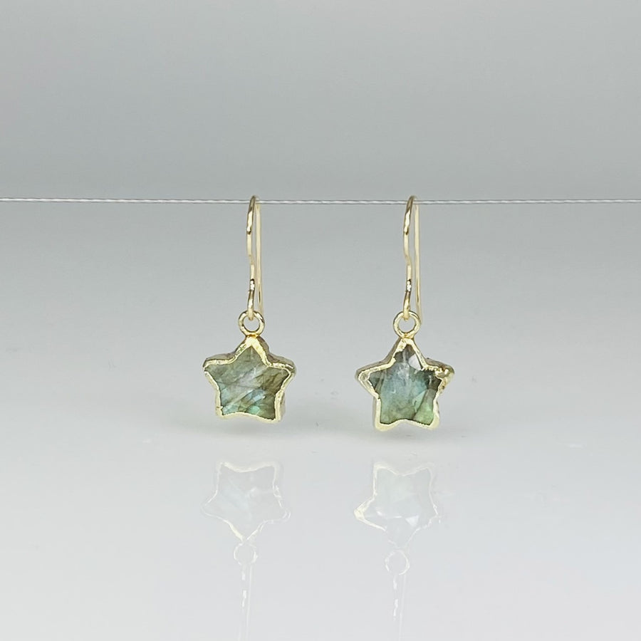 Labradorite Star Earrings