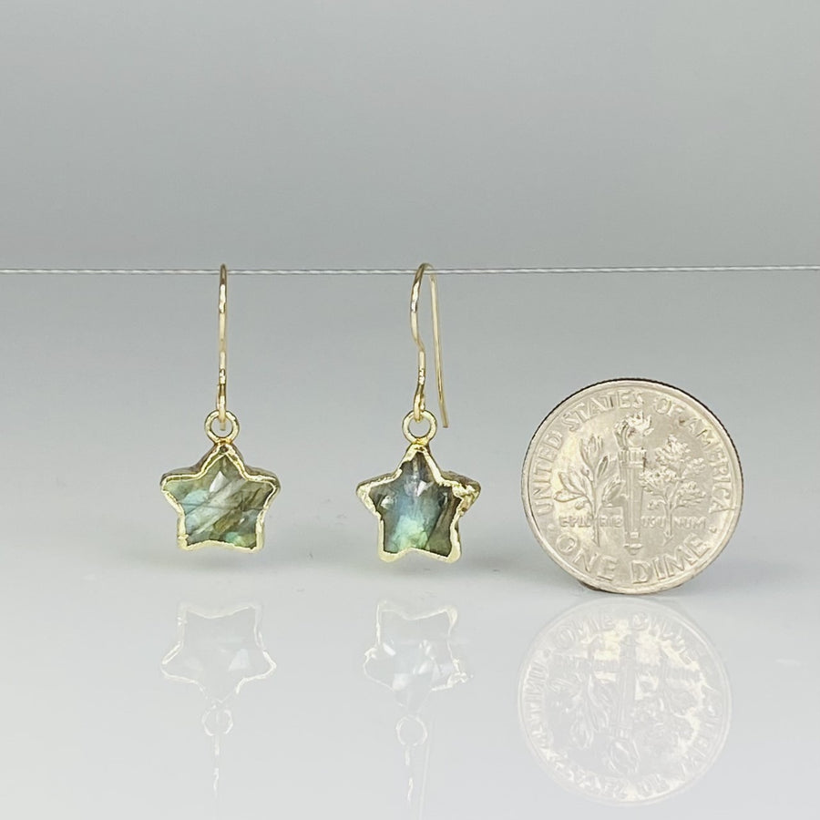 Labradorite Star Earrings
