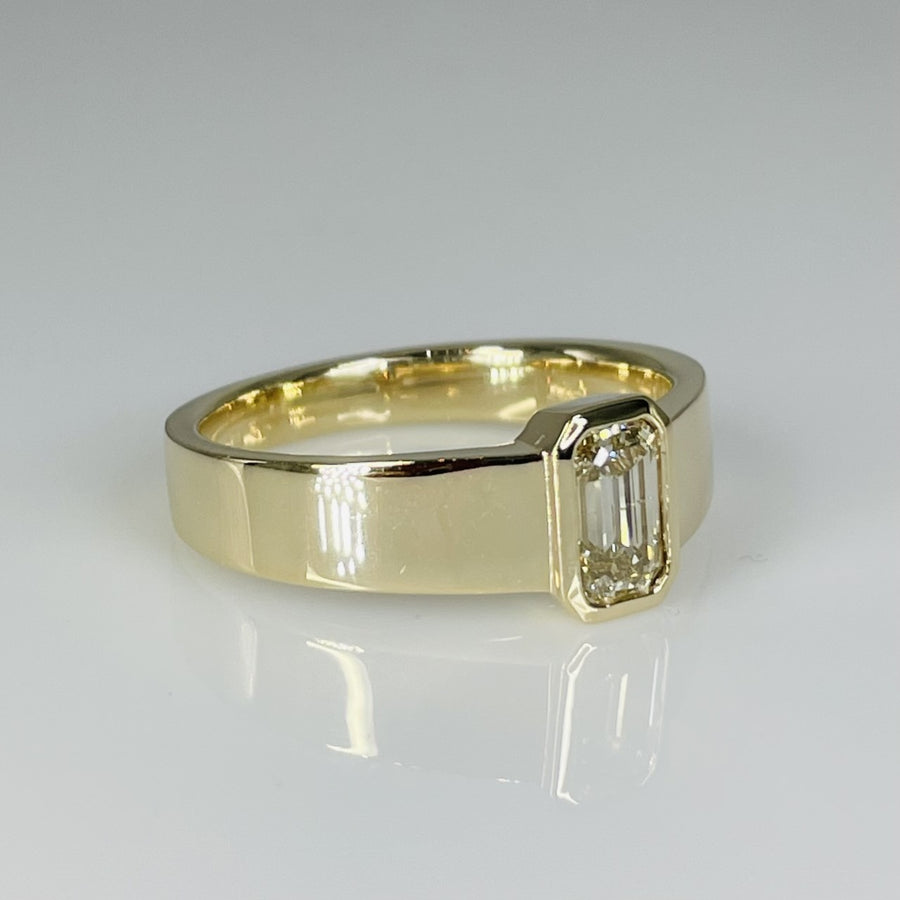 14K Yellow Gold Yellow Diamond Ring 0.82ct