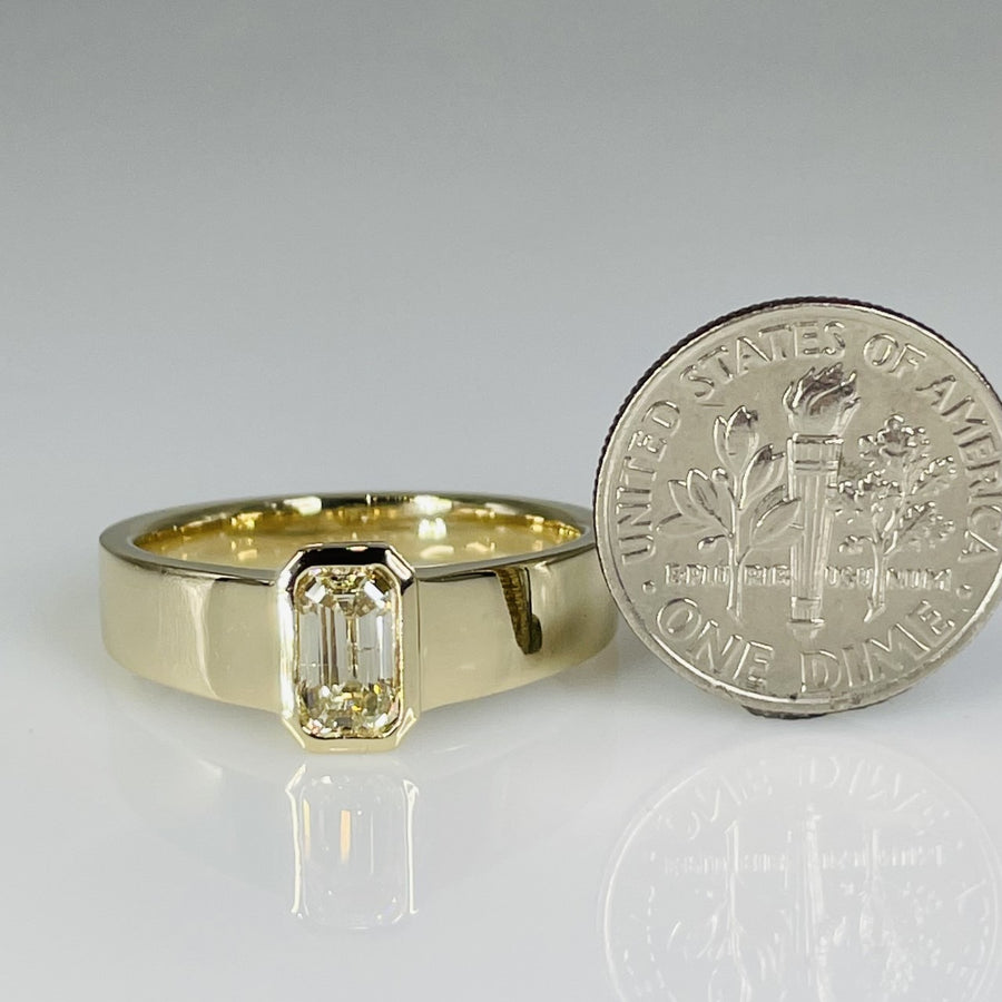 14K Yellow Gold Yellow Diamond Ring 0.82ct