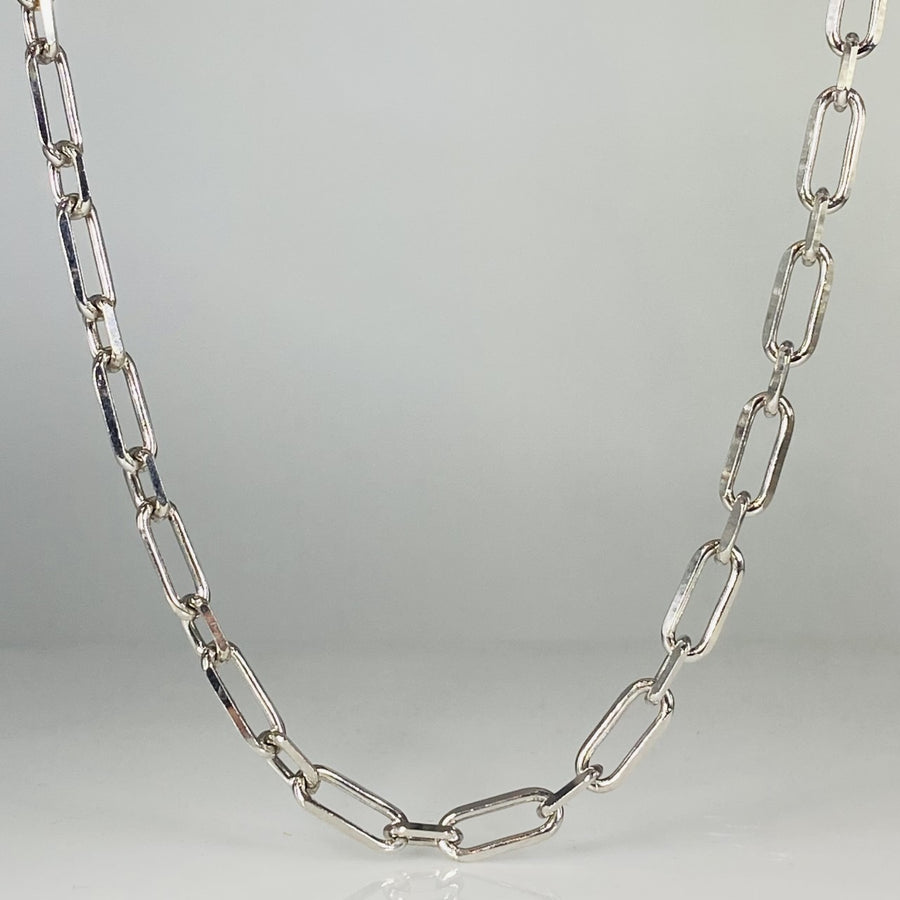 Silver Paperclip Chain 6x14mm