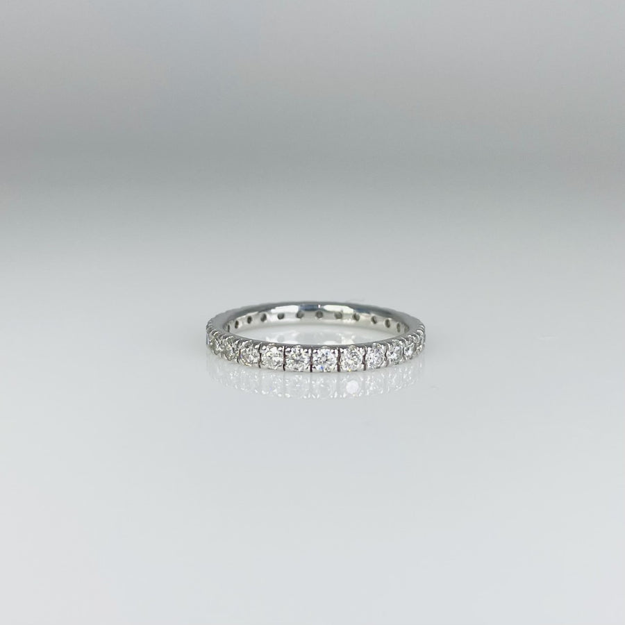 14K White Gold Diamond Eternity Band 0.75ct