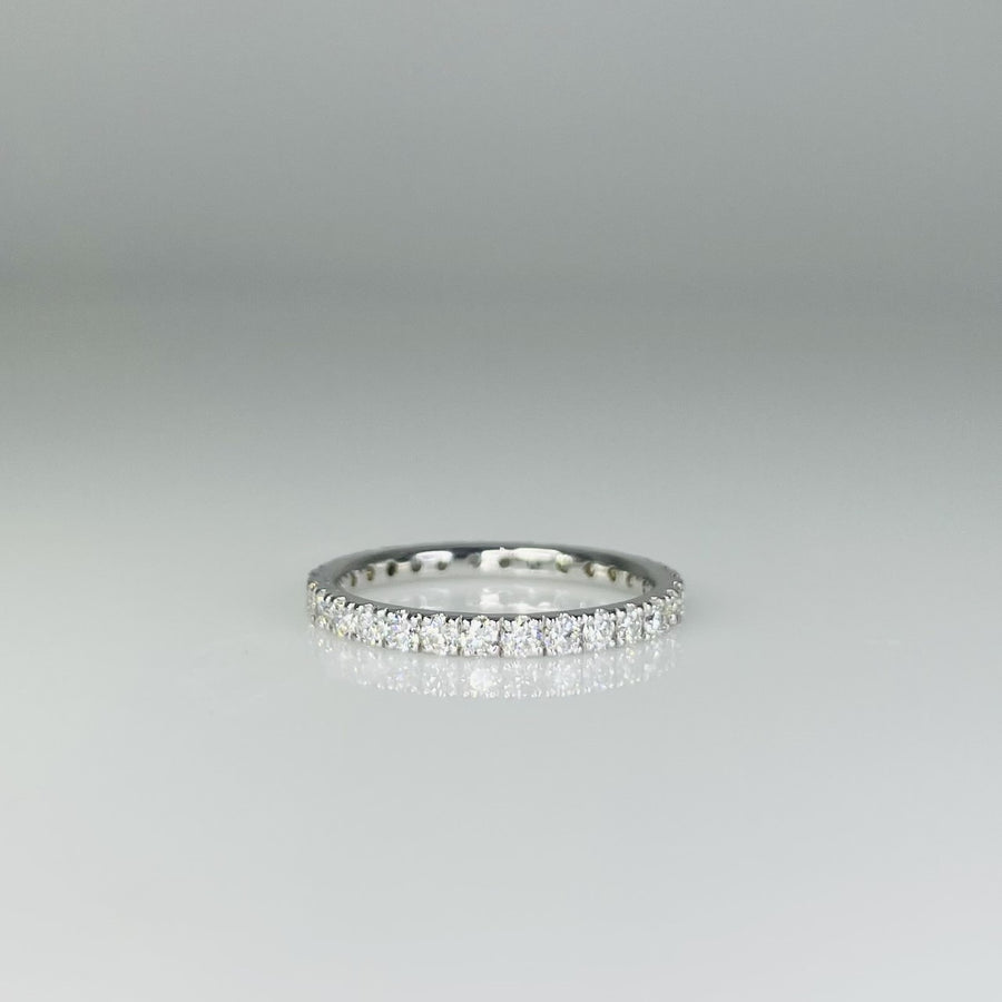 14K White Gold Diamond Eternity Band 0.87ct