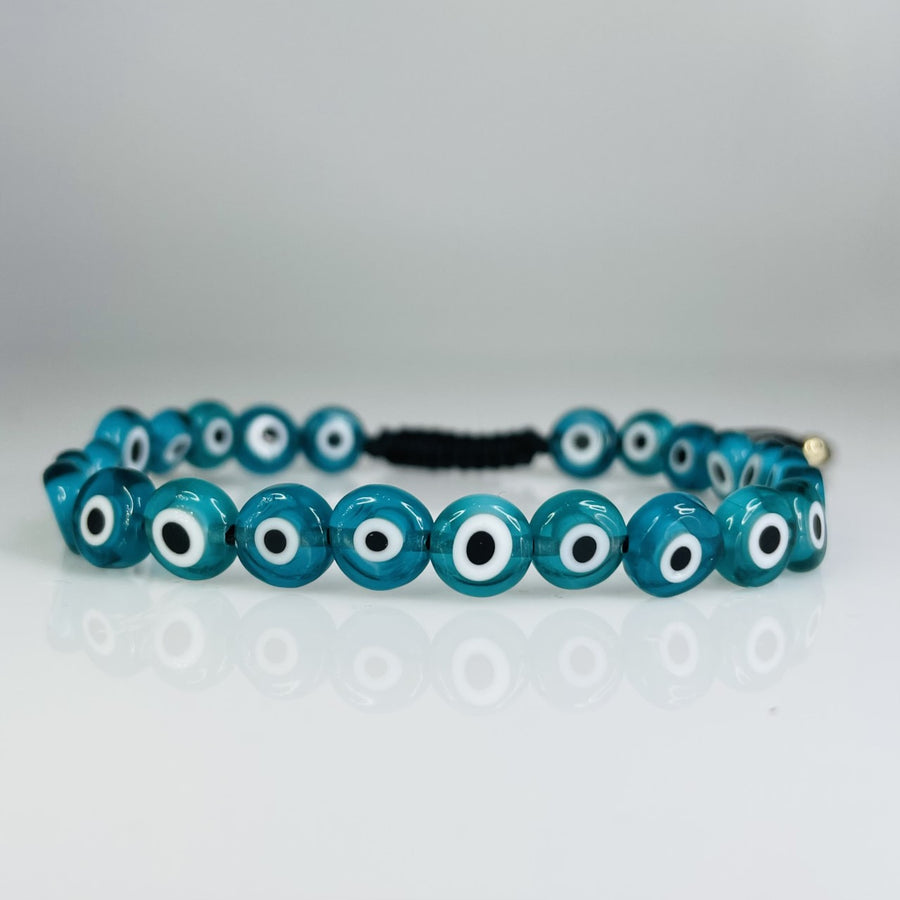 14K Yellow Gold Evil Eye Bracelet