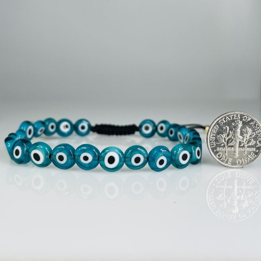 14K Yellow Gold Evil Eye Bracelet