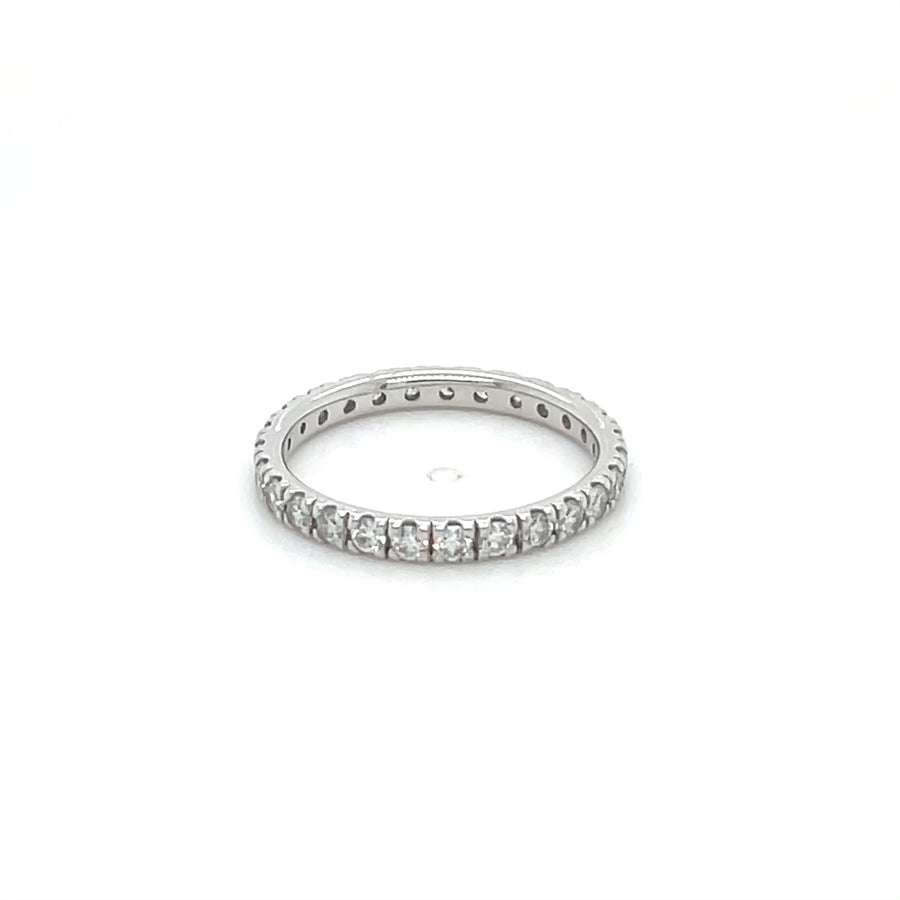 14K White Gold Diamond Eternity Band 0.75ct