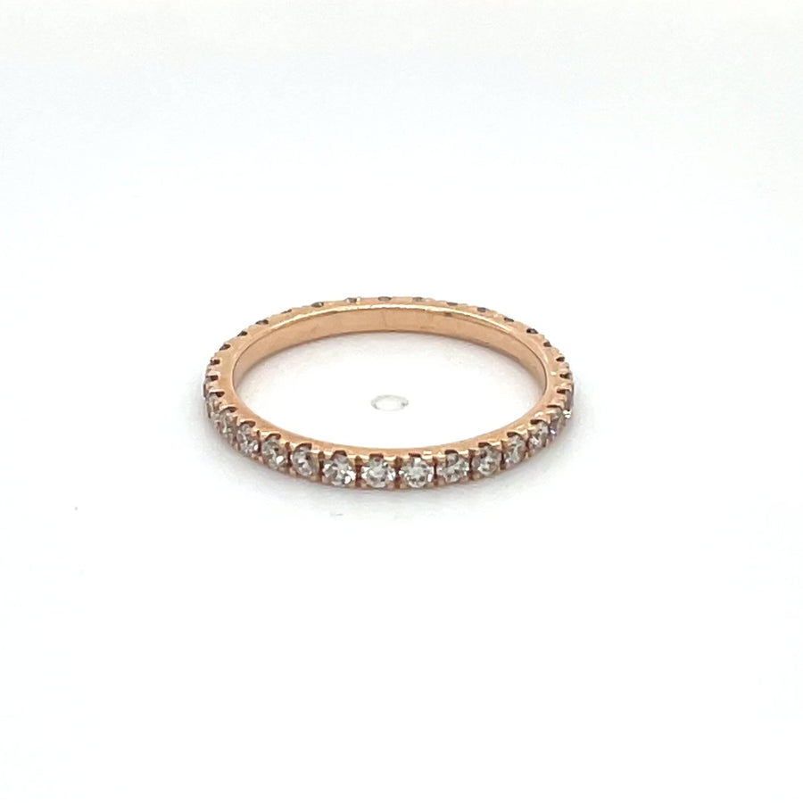 14K Rose Gold Diamond Eternity Band 0.59ct