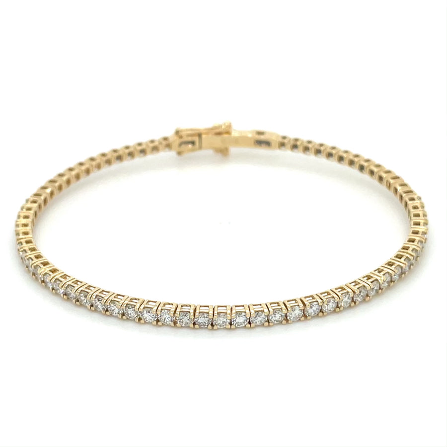 14K Yellow Gold H/I & VS/SI Diamond Bangle 2.18ct
