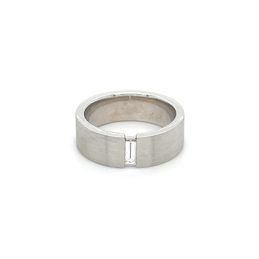 14K White Gold Baguette Diamond Ring 0.25ct