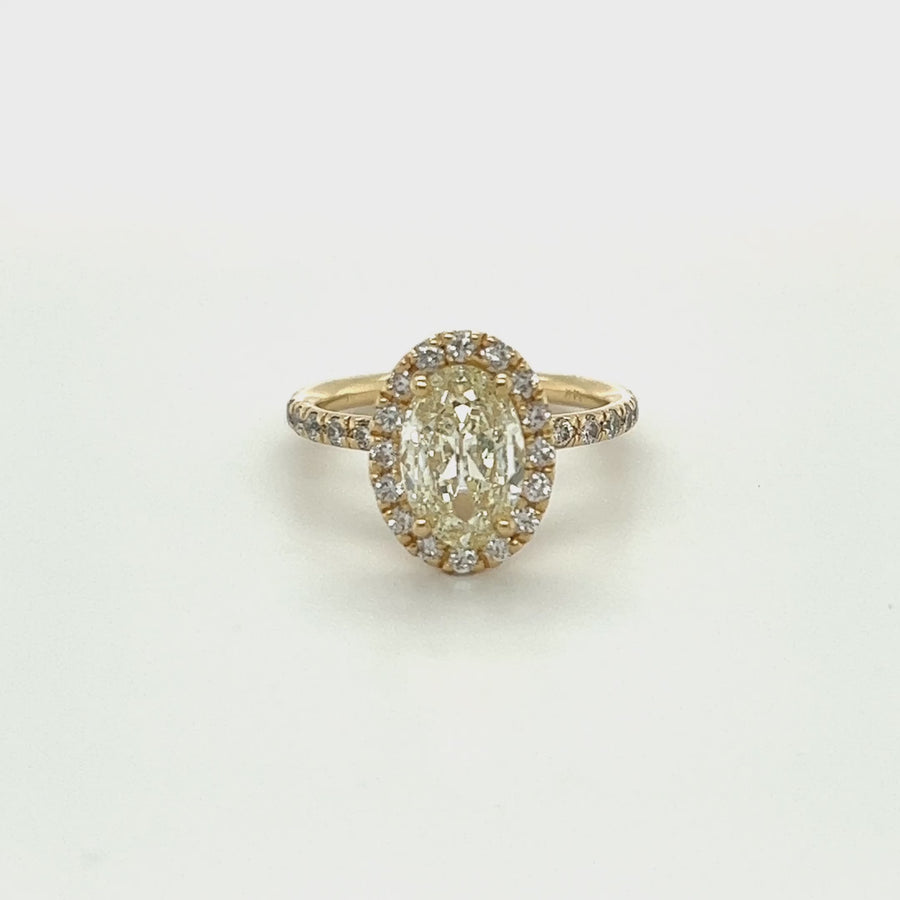 14K Yellow Gold Fancy Yellow Diamond Ring 1.50ct