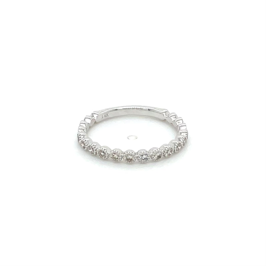 14K White Gold Diamond Band 0.27ct