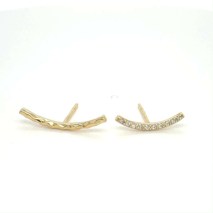 14K Yellow Gold Abstract Diamond Climbers 0.10ct